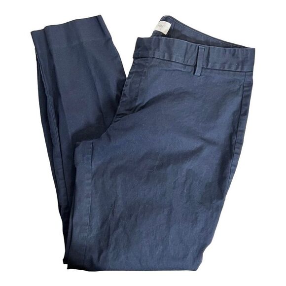 Gap Slim Crop Chinos Slim Cropped Career Pants Navy Blue Size 6R Stretch Capri - Picture 5 of 9